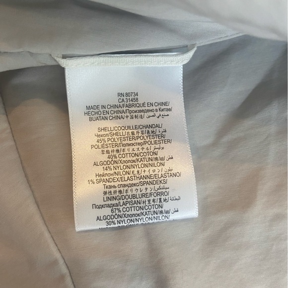 BCBGMaxAzria Jameson Lace Moto Jacket Cape White Grey Medium Statement Blazer - Picture 4 of 10